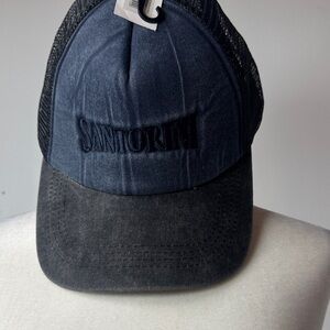 Santorini Blue and Black Cap